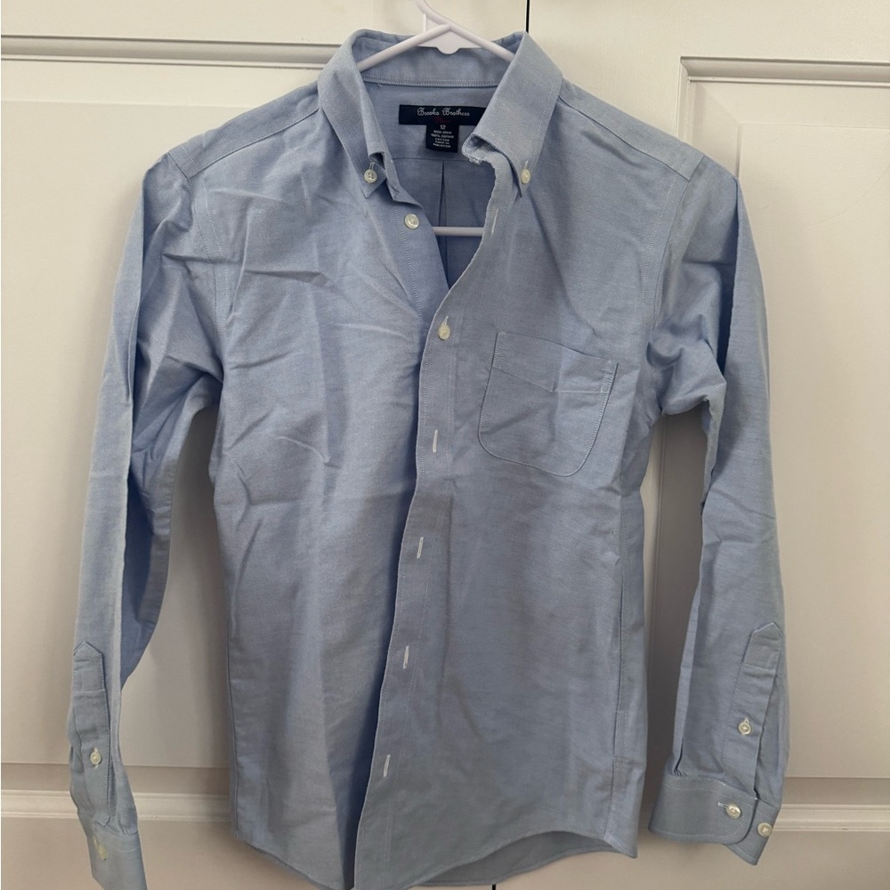 Brooks Brothers Light Blue Button-Down Shirt - Boys